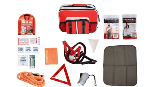 Auto kit from Onlinelandsales, featuring various automotive tools and accessories arranged on a testing platform.